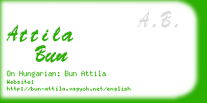 attila bun business card